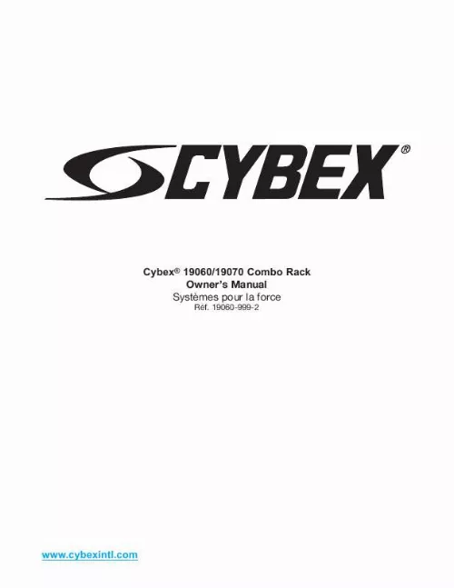 Mode d'emploi CYBEX INTERNATIONAL 19060_19070 COMBO RACK