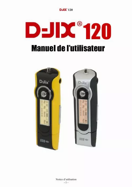 Mode d'emploi D-JIX 120