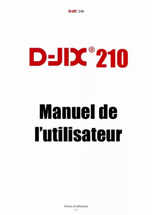 Mode d'emploi D-JIX 210