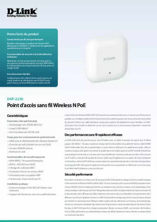 Mode d'emploi D-LINK DAP-2230