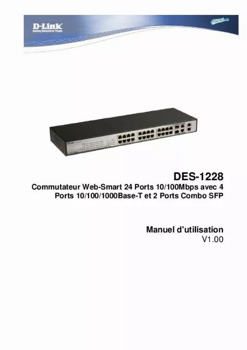 Mode d'emploi D-LINK DES-1228