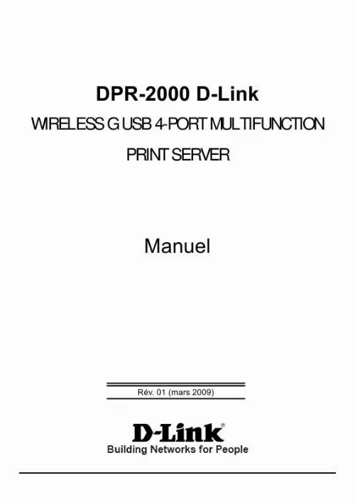 Mode d'emploi D-LINK DPR-2000