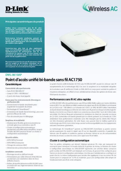 Mode d'emploi D-LINK DWL-8610AP