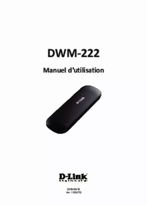 Mode d'emploi D-LINK DWM-222