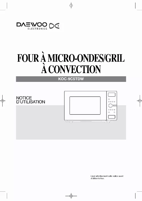 Mode d'emploi DAEWOO KOC-9C5TDW