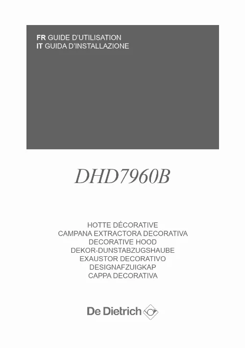 Mode d'emploi DE DIETRICH DHD7960B