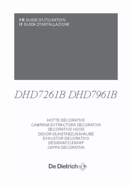 Mode d'emploi DE DIETRICH DHD7961B