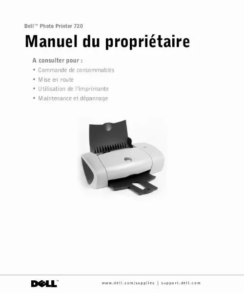 Mode d'emploi DELL PHOTO PRINTER 720