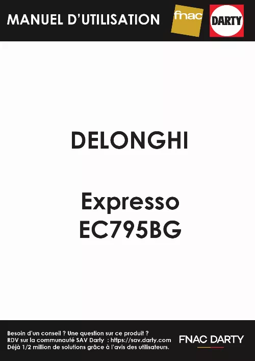 Mode d'emploi DELONGHI DEDICA EC 795