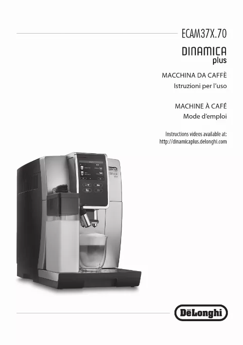 Mode d'emploi DELONGHI DINAMICA PLUS ECAM 370.70