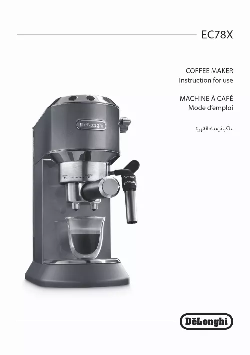 Mode d'emploi DELONGHI EC785AE