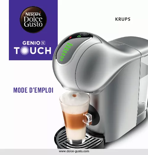 Mode d'emploi DELONGHI GUSTO GENIO S TOUCH