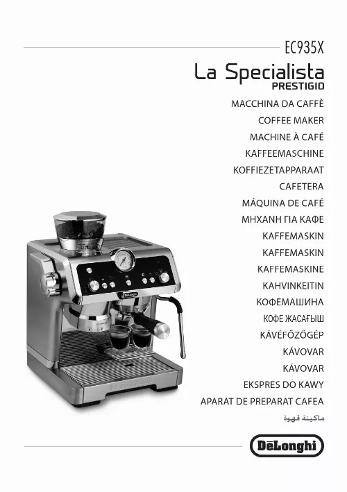 Mode d'emploi DELONGHI LA SPECIALISTA EC9355