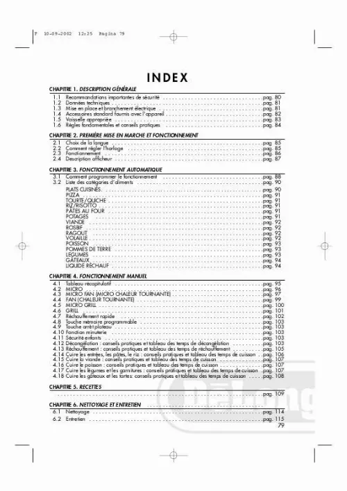 Mode d'emploi DELONGHI MW 869FI