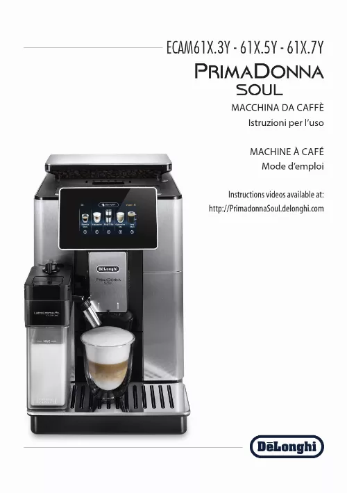 Mode d'emploi DELONGHI PRIMA DONNA SOUL