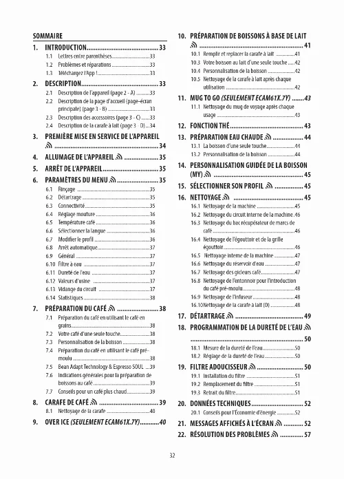 Mode d'emploi DELONGHI PRIMADONNA SOUL ECAM612