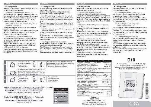 Mode d'emploi DELTA DORE D10