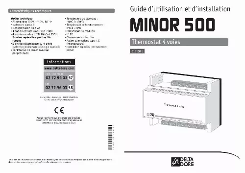 Mode d'emploi DELTA DORE MINOR 500