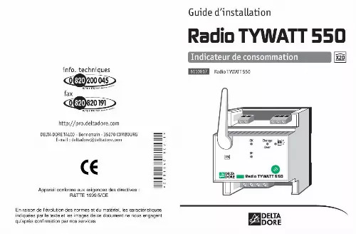 Mode d'emploi DELTA DORE RADIO TYWATT 550