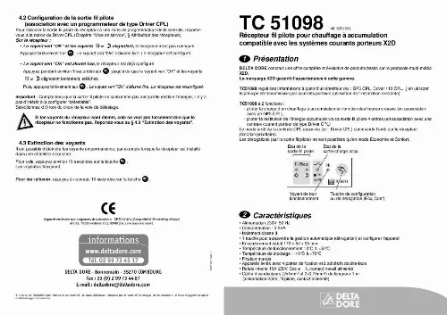 Mode d'emploi DELTA DORE TC 51098