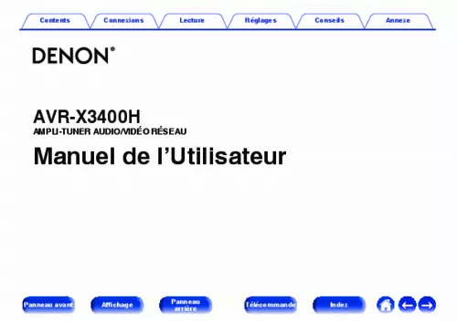 Mode d'emploi DENON AVR X3400H