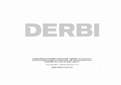 Mode d'emploi DERBI SENDA DRD RACING 50 SM