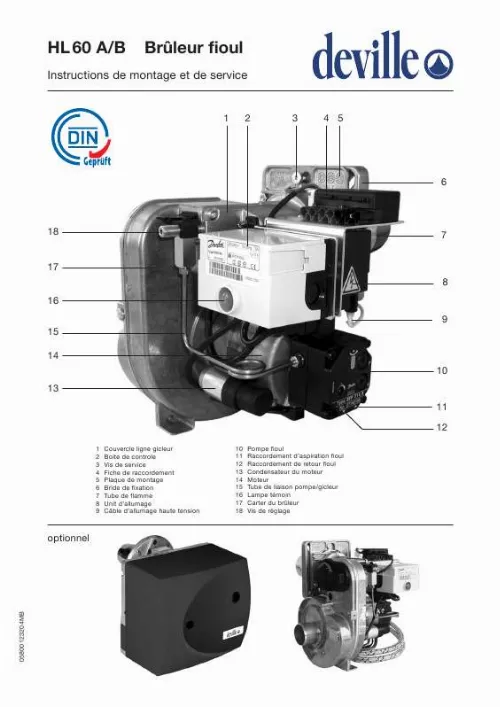 Mode d'emploi DEVILLE HL 60 A