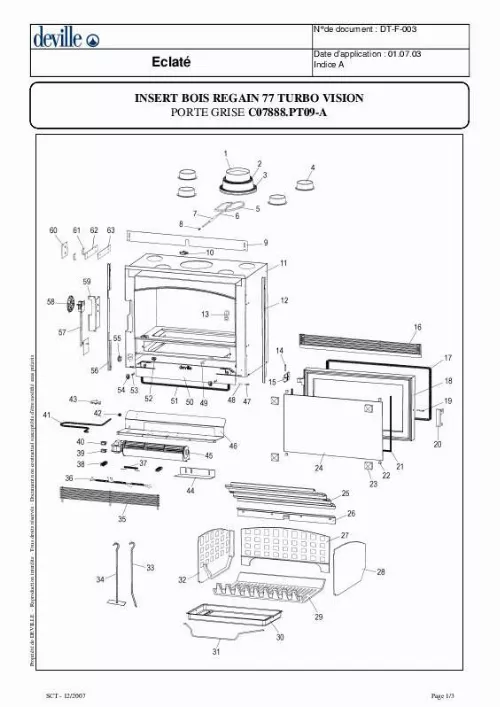 Mode d'emploi DEVILLE REGAIN 77 TURBO VISION