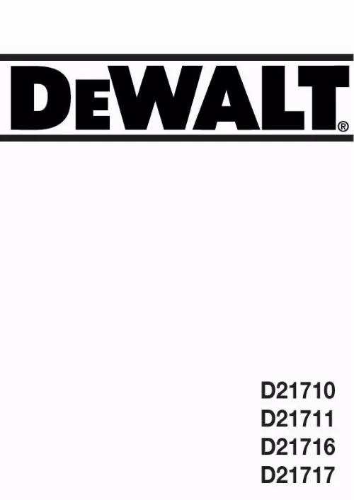 Mode d'emploi DEWALT D21710K