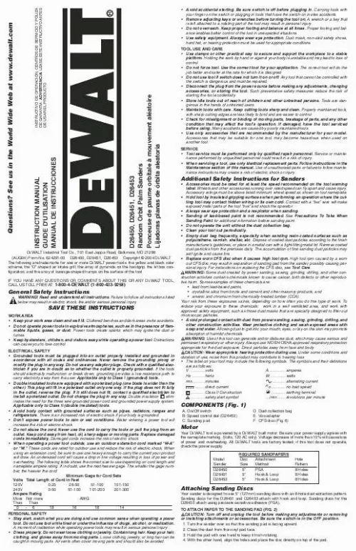 Mode d'emploi DEWALT D26450