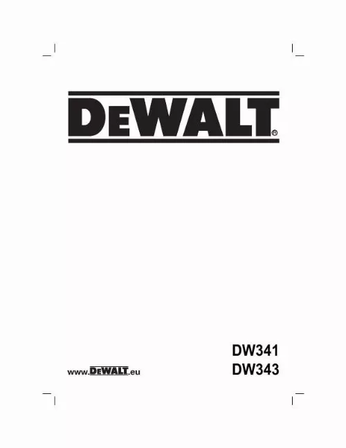 Mode d'emploi DEWALT DW343K
