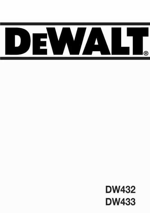 Mode d'emploi DEWALT DW433K