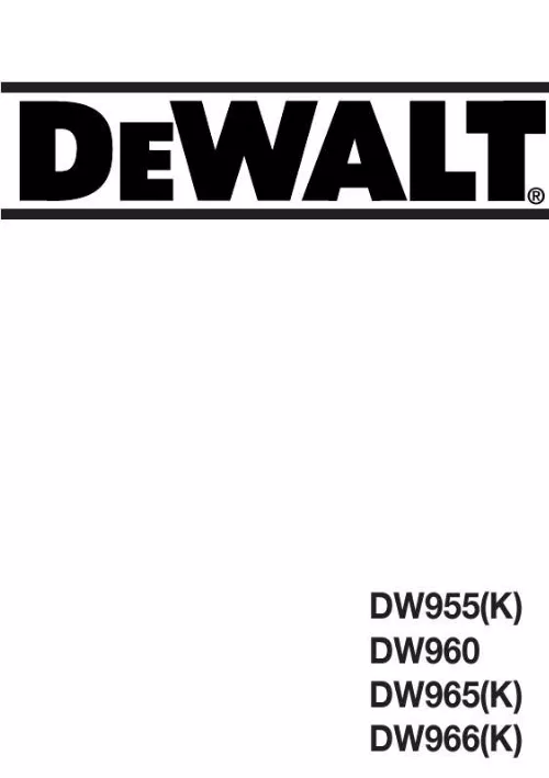 Mode d'emploi DEWALT DW960K-2