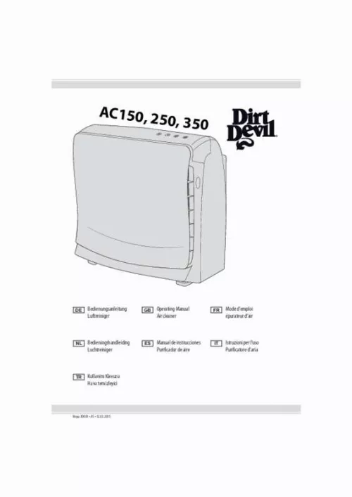 Mode d'emploi DIRT DEVIL AC 250