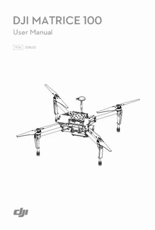 Mode d'emploi DJI MATRICE 100