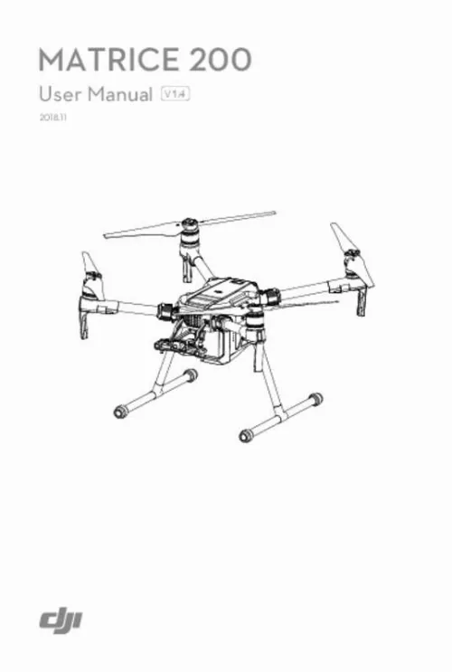 Mode d'emploi DJI MATRICE 200 RTF