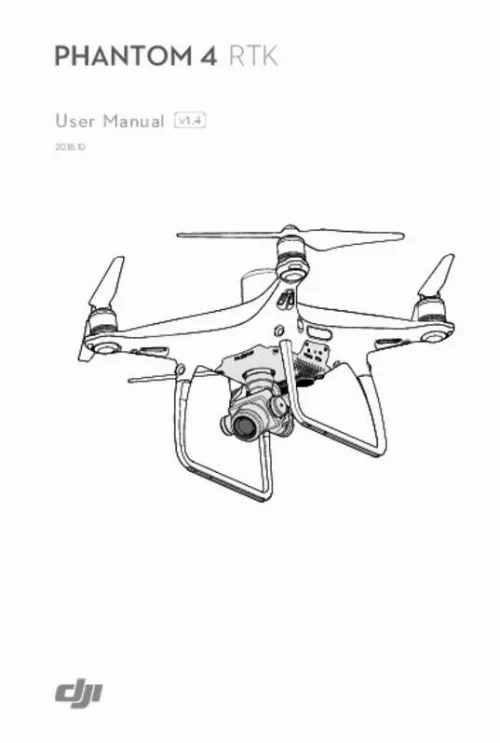 Mode d'emploi DJI PHANTOM 4 RTK