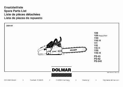 Mode d'emploi DOLMAR 111