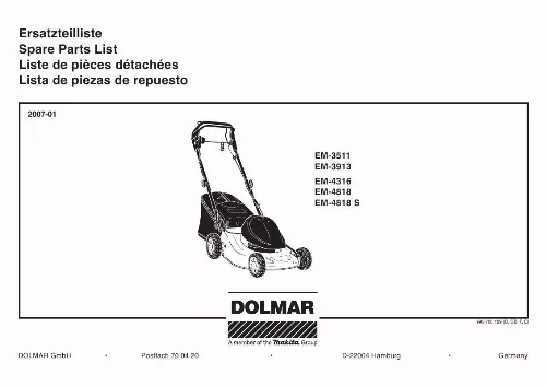 Mode d'emploi DOLMAR EM-3511