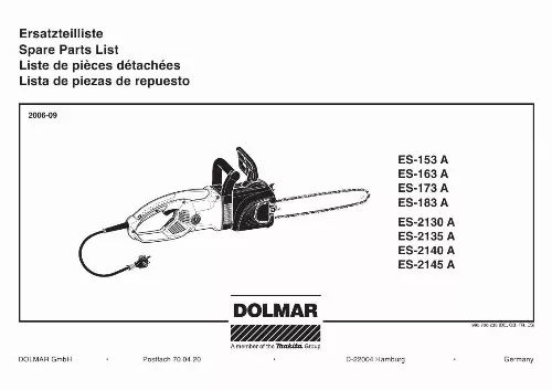 Mode d'emploi DOLMAR ES-2130 A