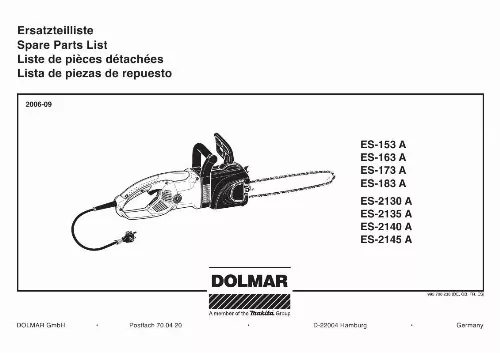 Mode d'emploi DOLMAR ES-2135 A