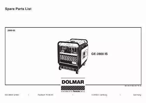 Mode d'emploi DOLMAR GE-2800 IS