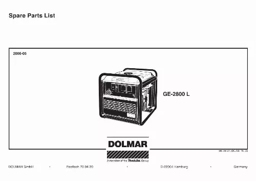 Mode d'emploi DOLMAR GE-2800 L