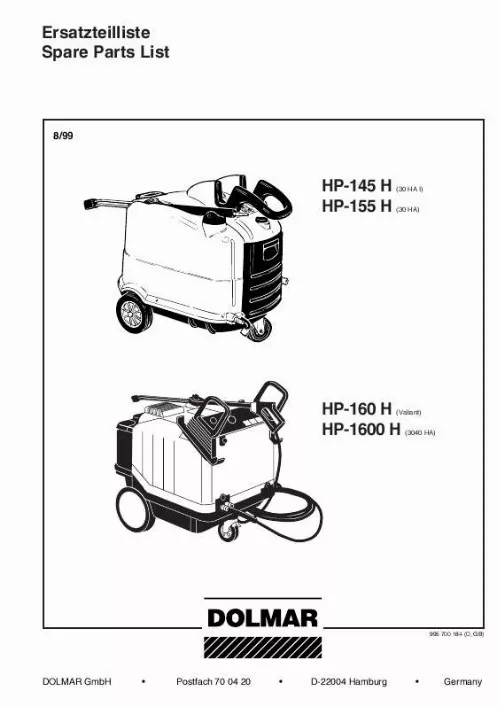 Mode d'emploi DOLMAR HP-145 H