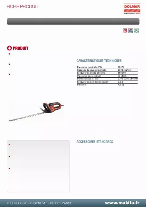 Mode d'emploi DOLMAR HT5510