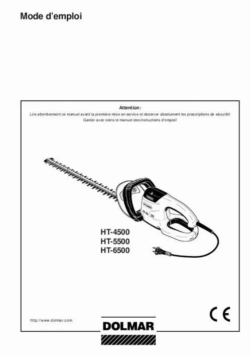 Mode d'emploi DOLMAR HT6500