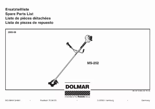 Mode d'emploi DOLMAR MS-252