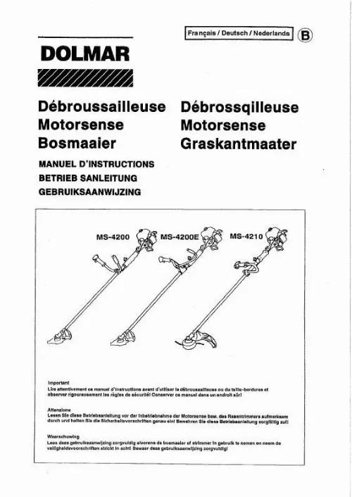 Mode d'emploi DOLMAR MS-4200E