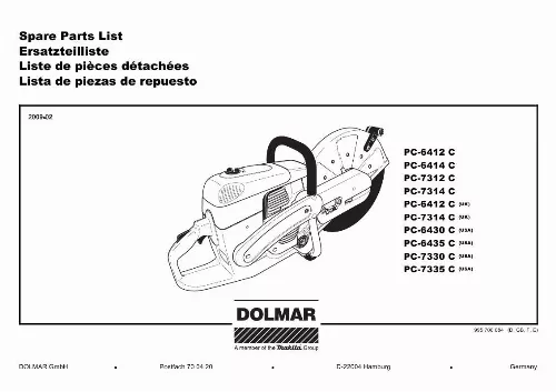 Mode d'emploi DOLMAR PC-6412 C
