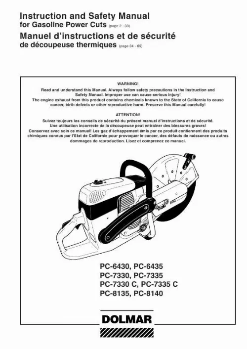 Mode d'emploi DOLMAR PC-7335